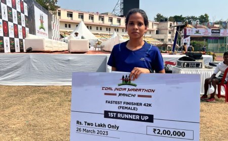किसान की बेटी को मिला कोल इंडिया मैराथन में दूसरा स्थान