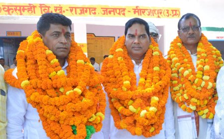 उ0प्र0 प्राथमिक शिक्षक संघ राजगढ़ के चुनाव में सुशील अध्यक्ष, आलोक मंत्री  चुने गए।