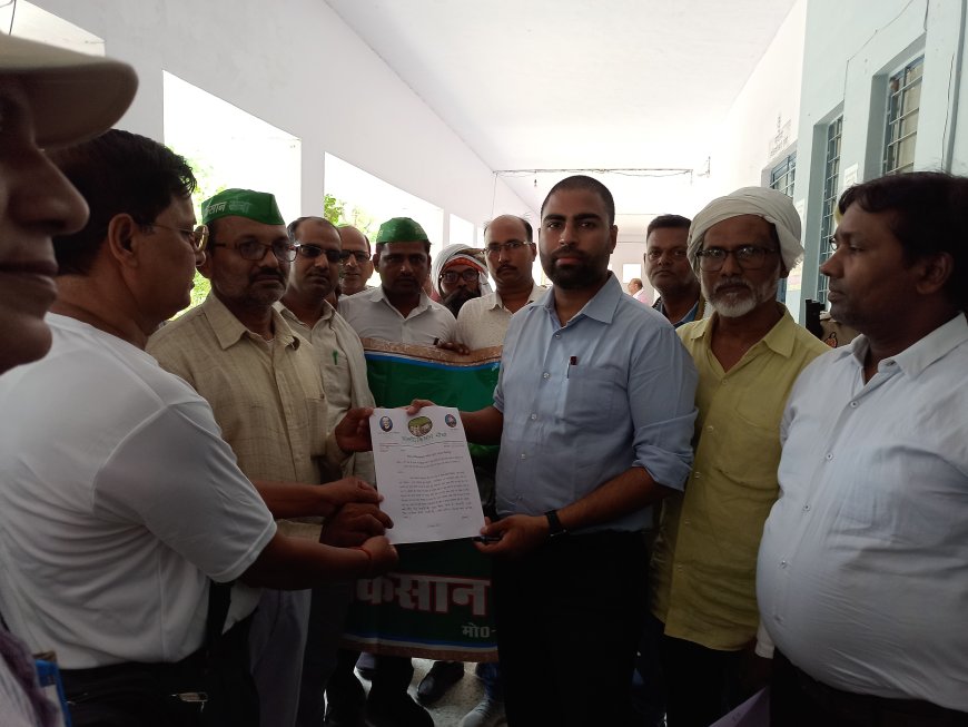 भारतीय किसान मोर्चा के पदाधिकारियों एवं कार्यकर्ताओं ने एसडीएम को सौंपा ज्ञापन।